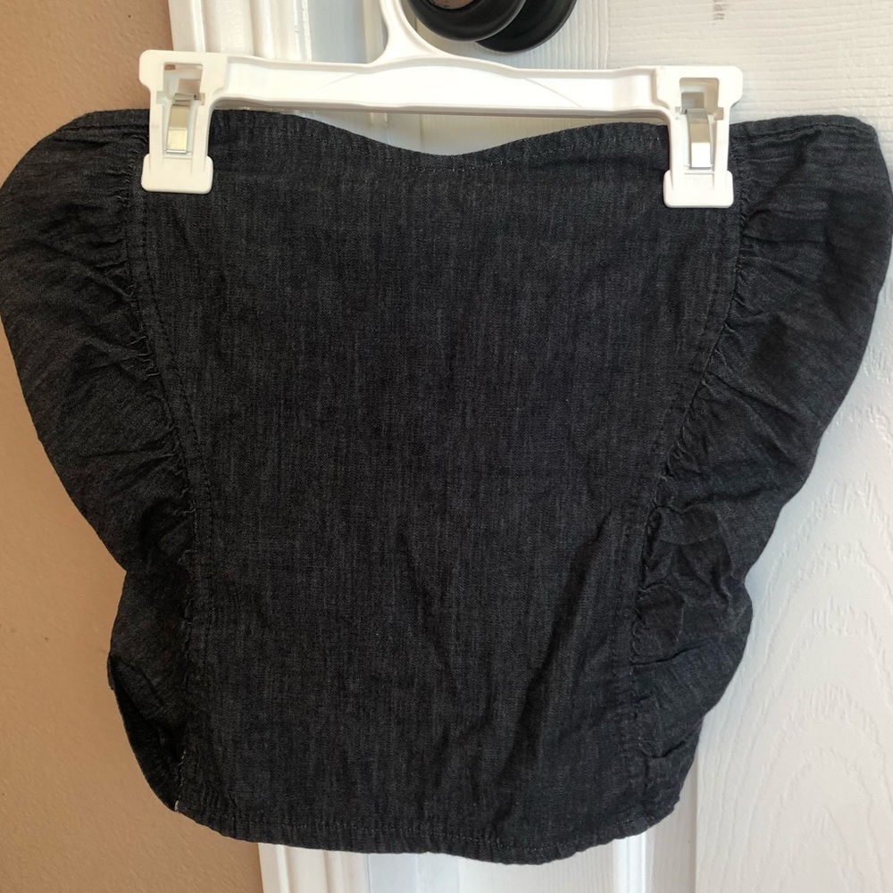 Dark Gary Heart Shape Tube Top
Size M